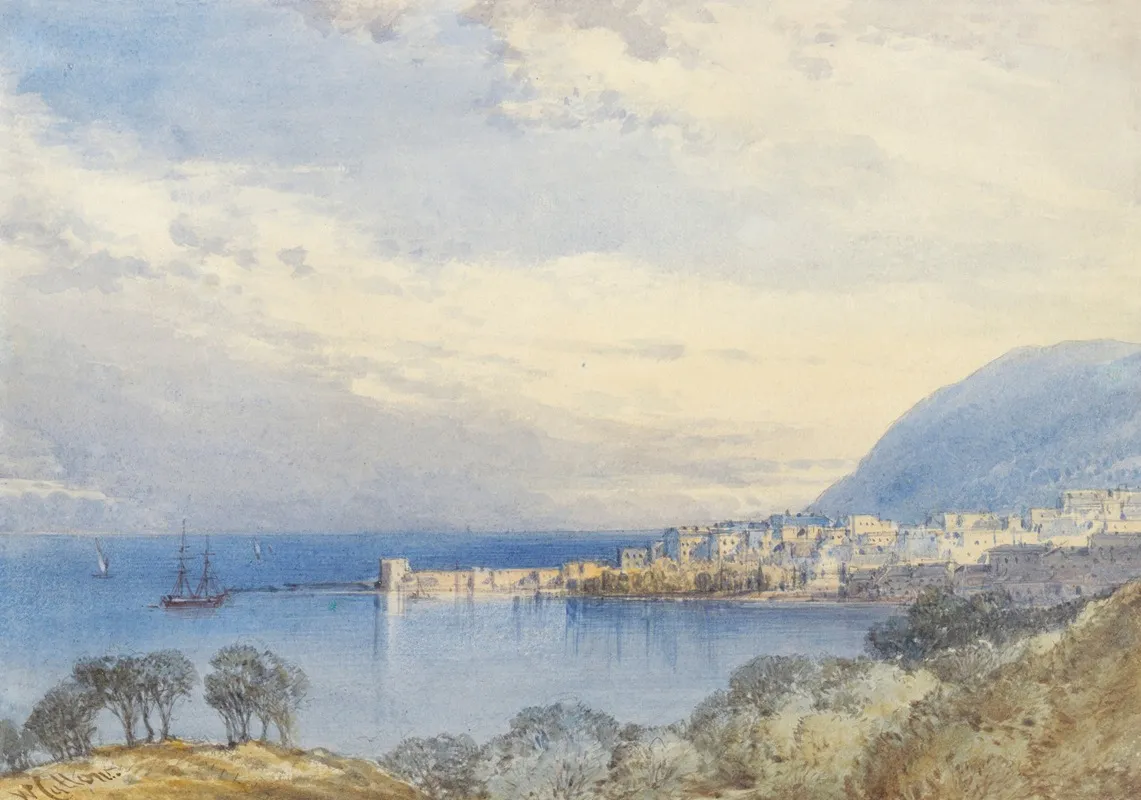 Menton France by William Callow - Canvas Print