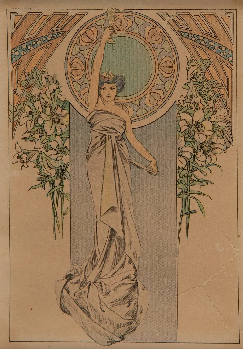 Menu Card 5 by Alphonse Mucha - Canvas Print