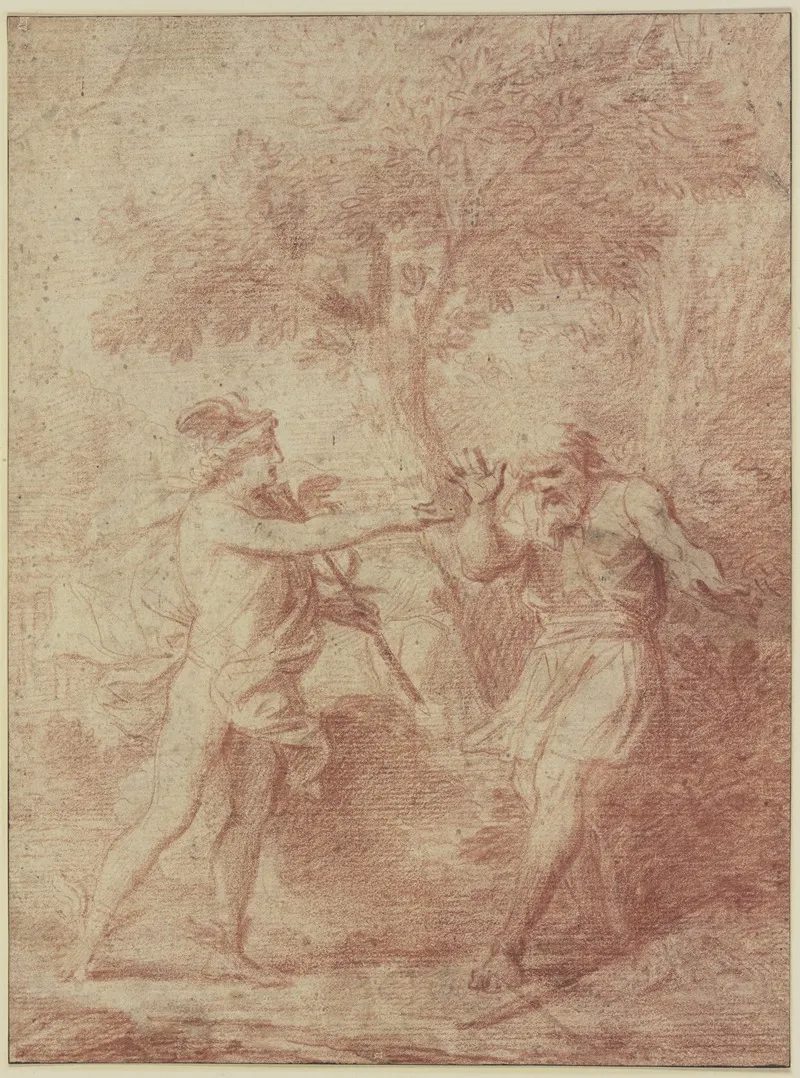 Mercury And Battus 3 by Filippo Lauri - Canvas Print