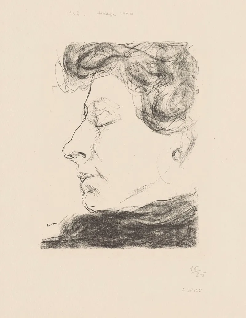 Mere De Lartiste De Profil by Albert Marquet - Canvas Print