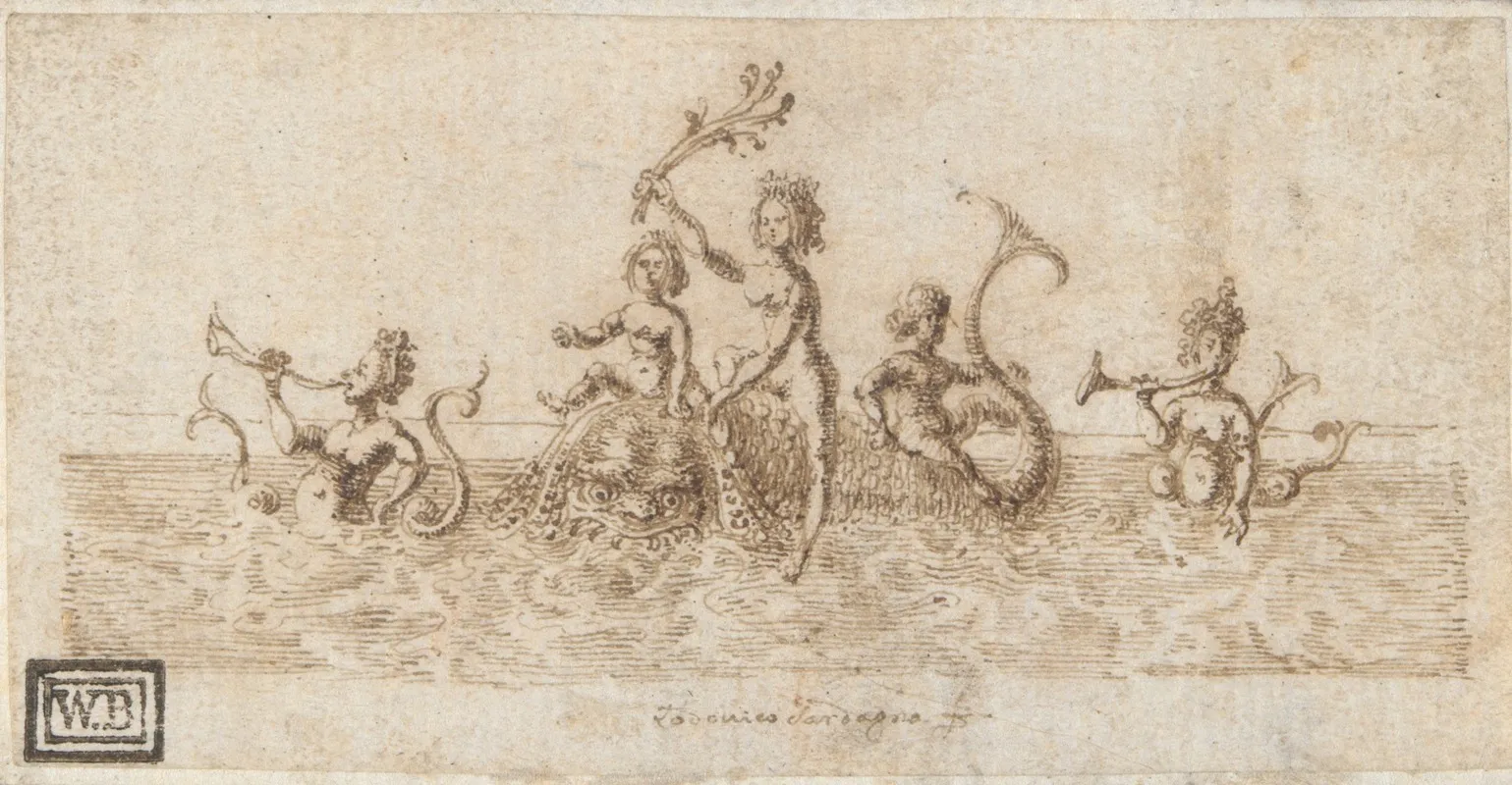 Mermaids 2 by Ludovico Sardagna - Canvas Print