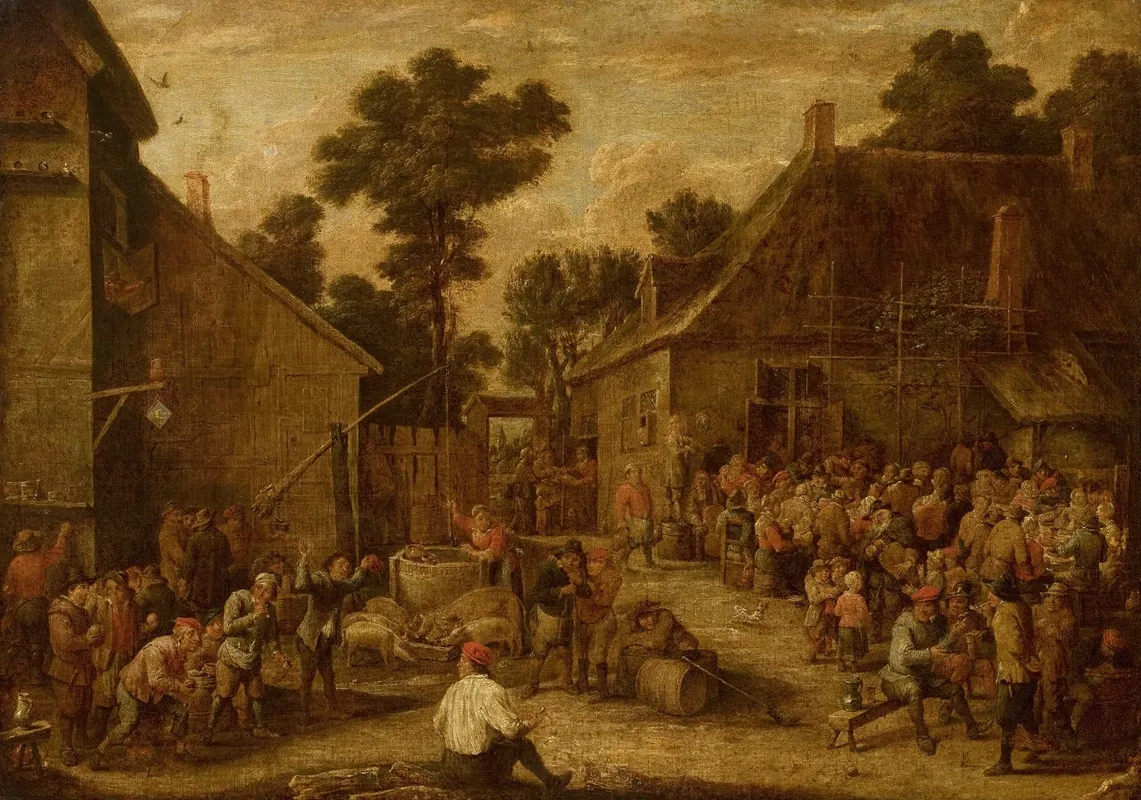 Merry Making In The Countryside by David Teniers The Younger - Canvas Print