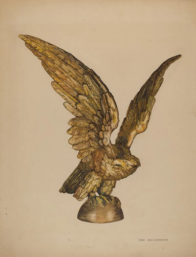 Metal Eagle by Doris Hollingsworth - Canvas Print