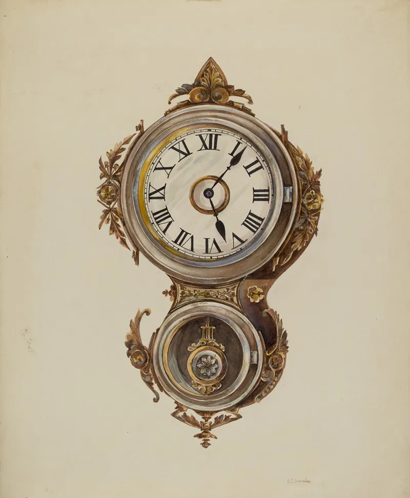 Metal Wall Clock by Peter Connin - Canvas Print