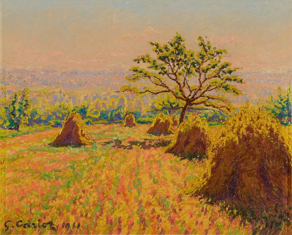 Meules 2 by Gustave Cariot - Canvas Print