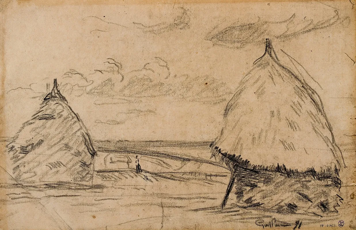 Meules 3 by Armand Guillaumin - Canvas Print