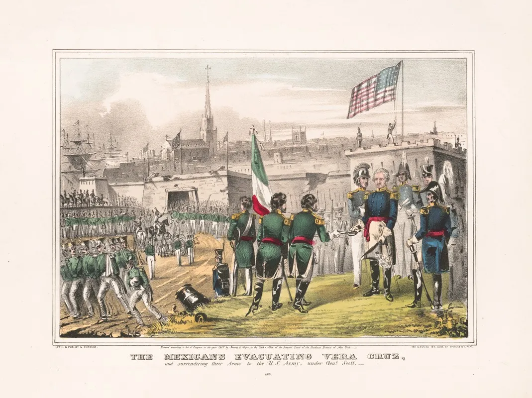 Mexicans Evacuating Vera Cruz And Surrendering Their Arms To The U S Army Under General Scott