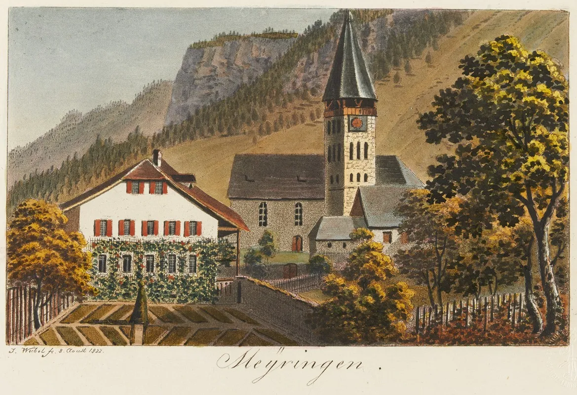 Meyringen by Jakob Samuel Weibel - Canvas Print