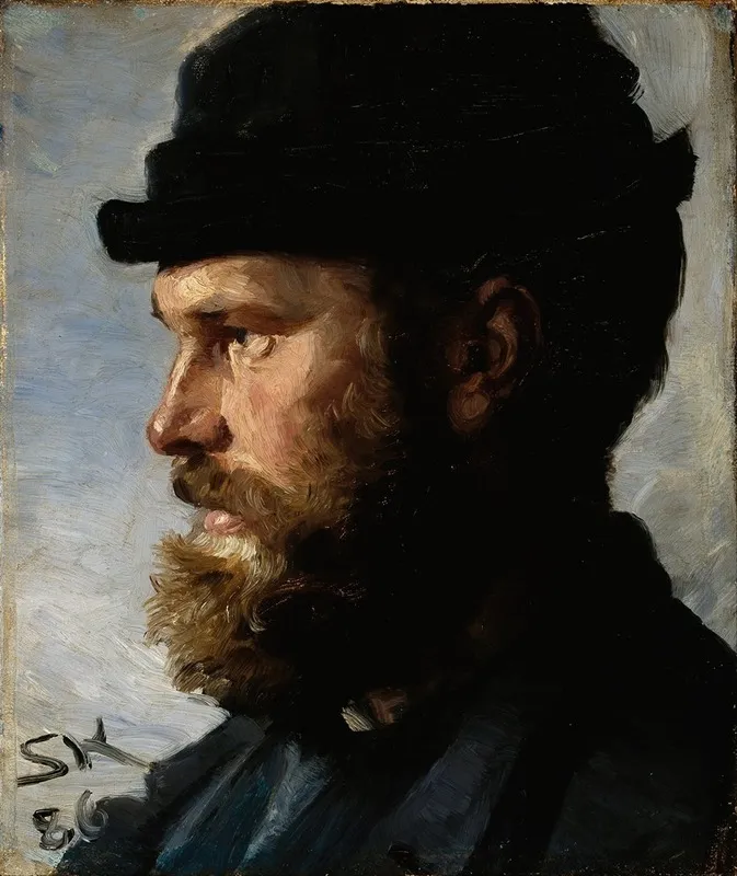 Michael Ancher by Peder Severin Krøyer - Canvas Print