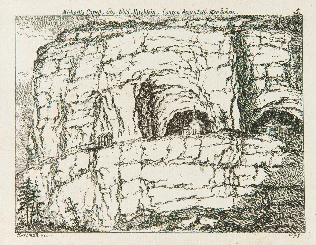 Michaelis Capell Oder Wild Kirchlein Canton Appenzell Inner Roden by Johann Joseph Hartmann - Canvas Print