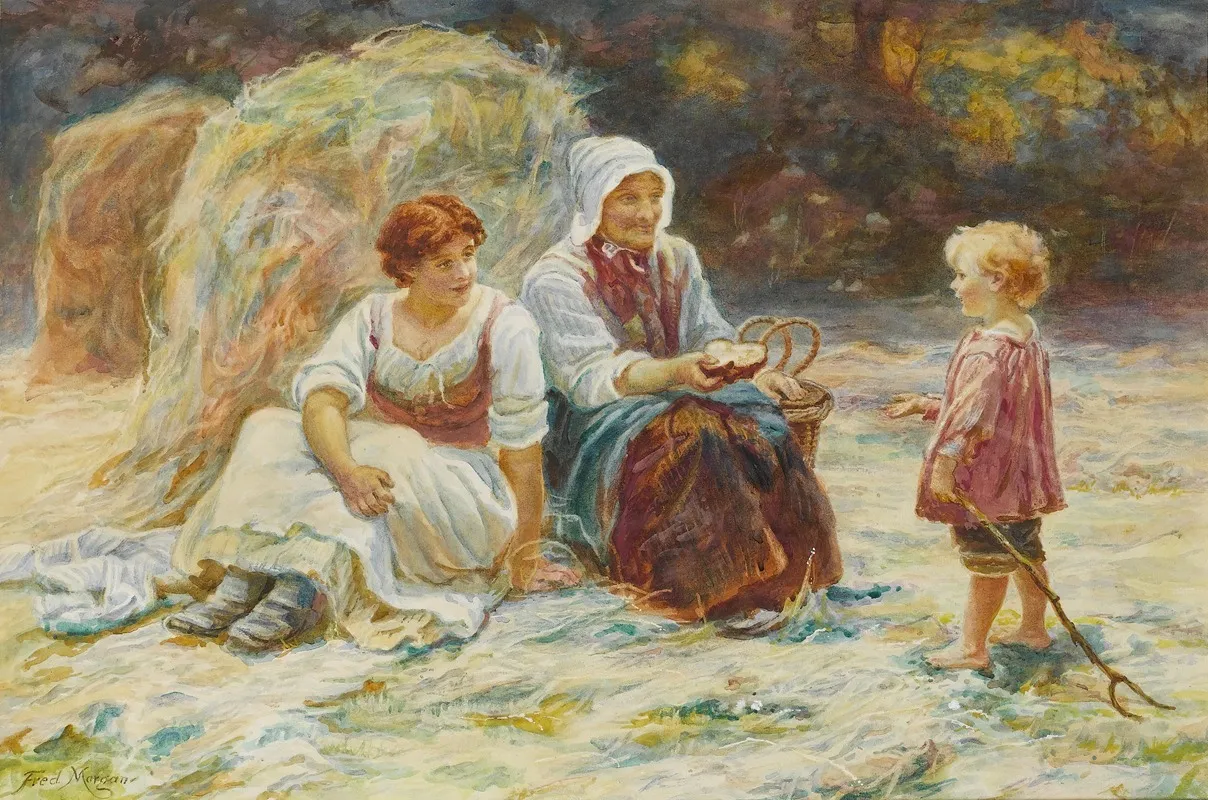 Midday Rest by Frederick Morgan - Canvas Print