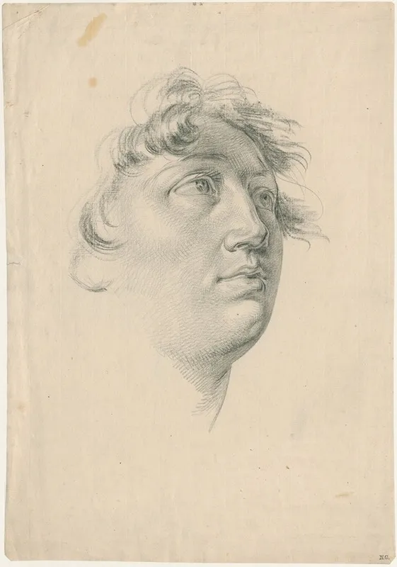 Mietje Brinkman Vrouwenkop Driekwart Nr Rechts Gewend by David Humbert de Superville - Canvas Print