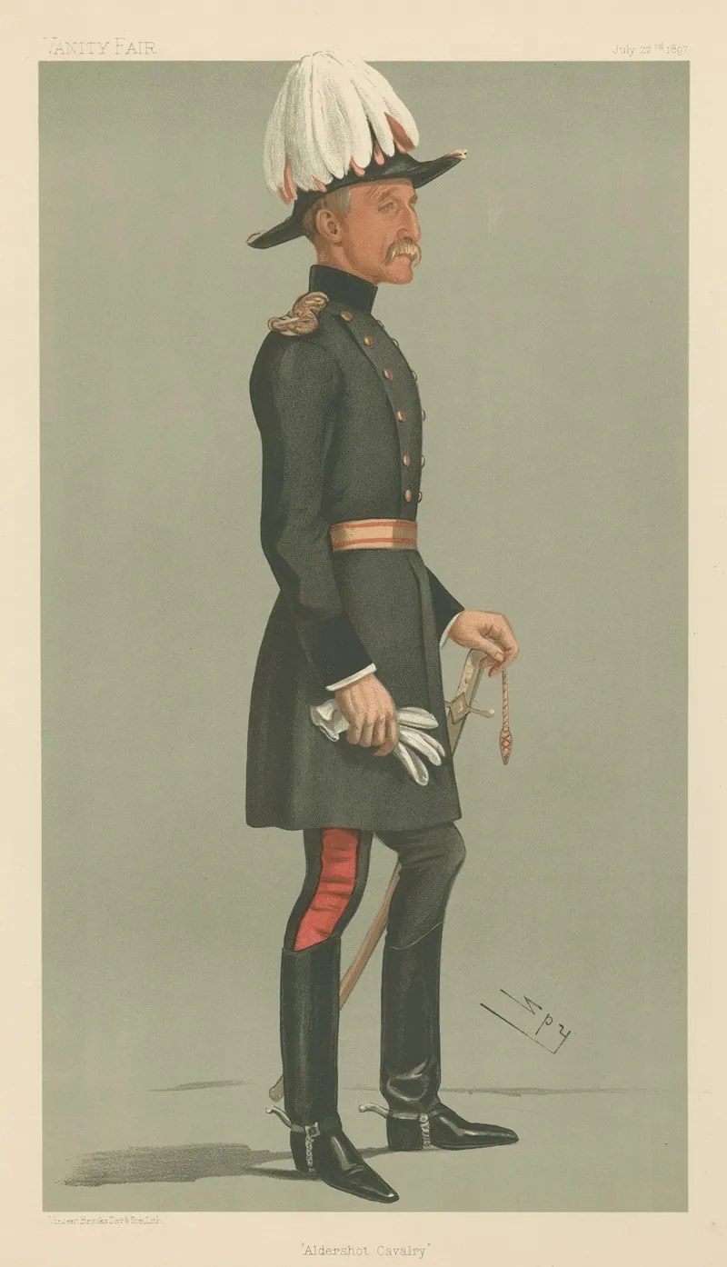 Military And Navy Aldershot Calvary Major General Hon Reginald Talbot July 22 1897 by Leslie Matthew Ward - Canvas Print