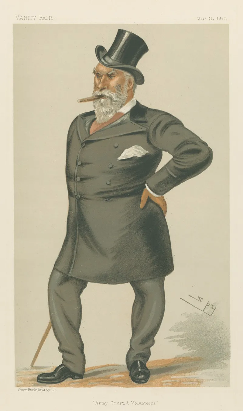 Military And Navy Army Court And Volunteers Colonel The Hon Charles Hugh Lindsay December 23 1882 by Leslie Matthew Ward - Canvas Print