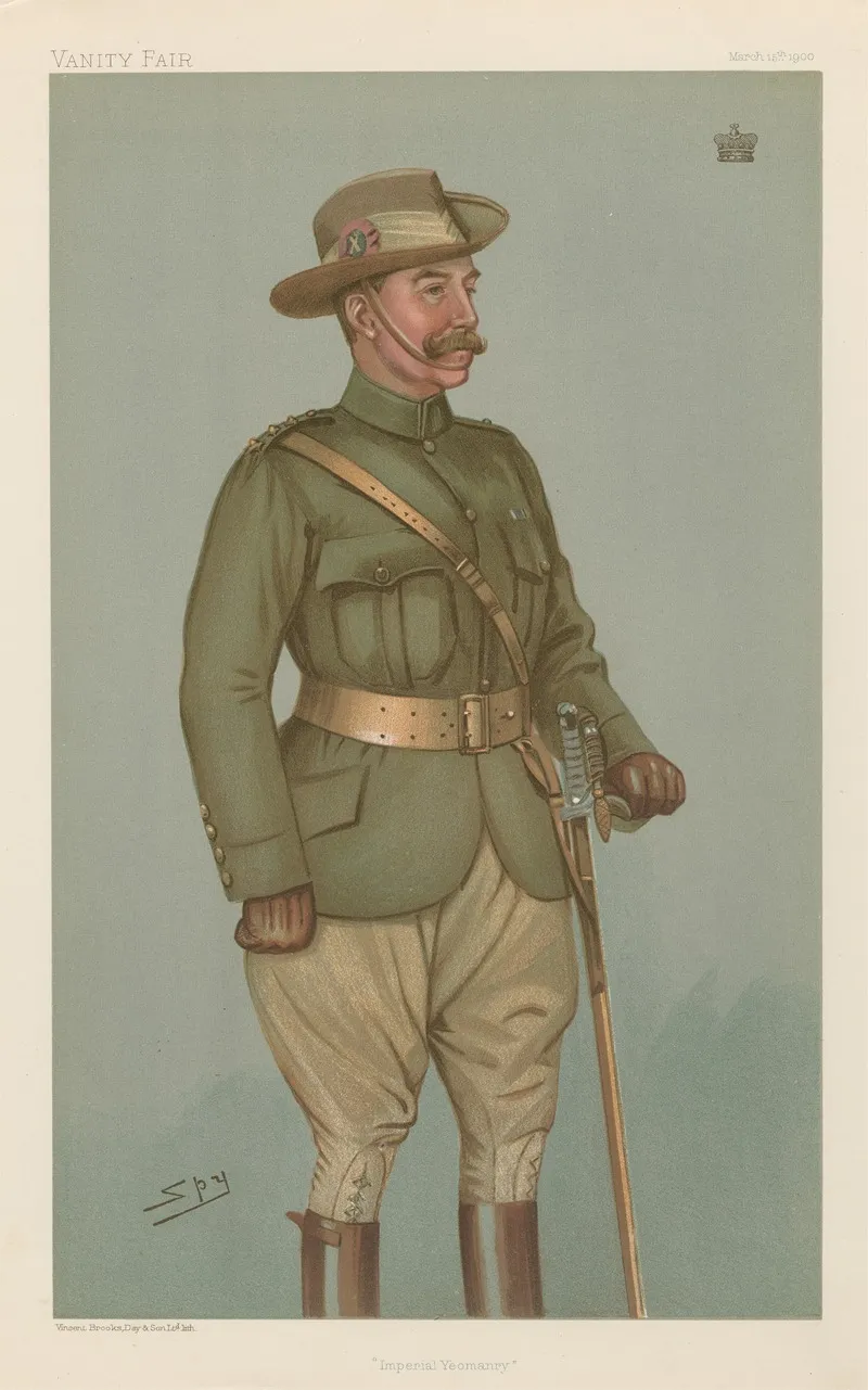 Military And Navy Imperial Yeomanry Lord Chesham March 15 1900 by Leslie Matthew Ward - Canvas Print