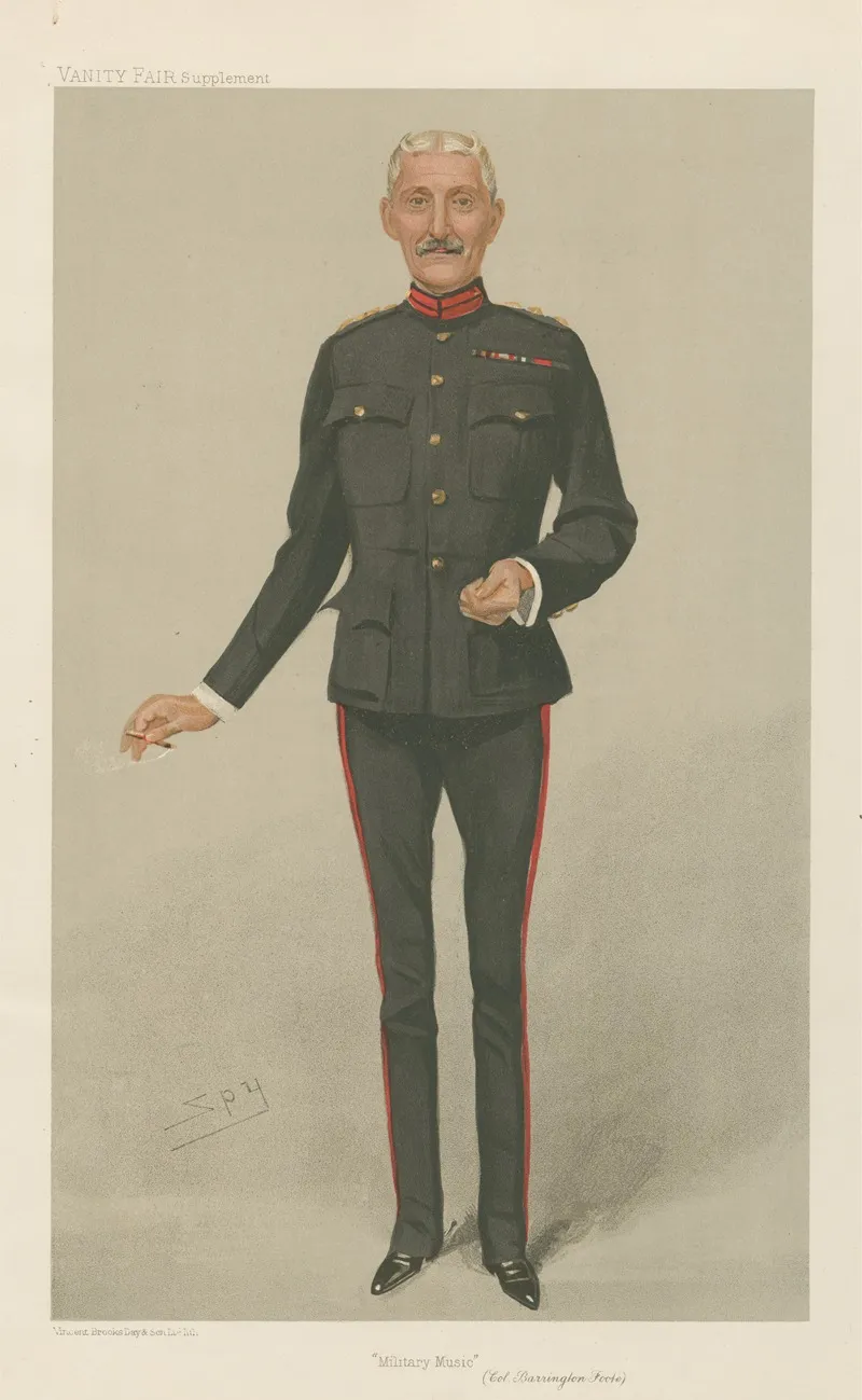 Military And Navy Military Music Colonel Barrington Foote by Leslie Matthew Ward - Canvas Print