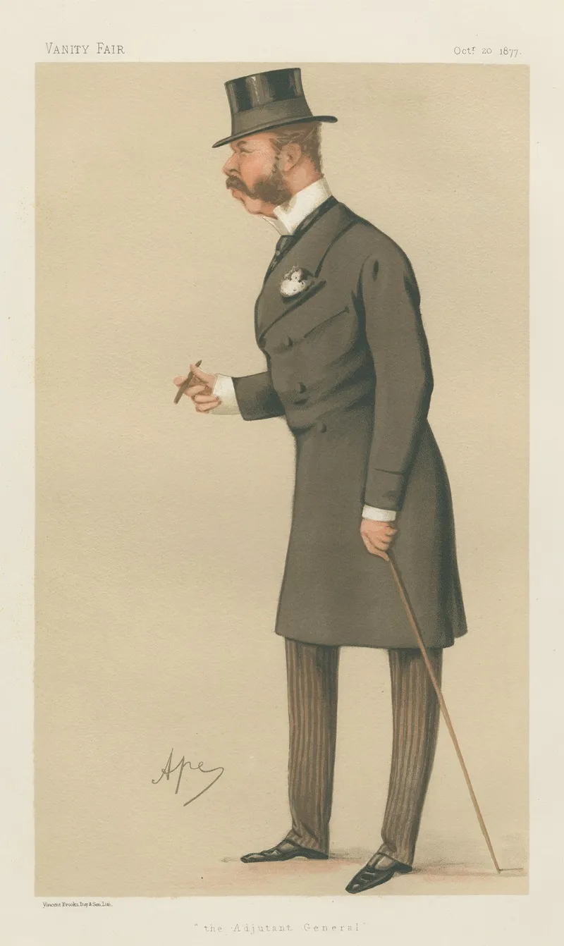 Military And Navy The Adjutant General General Sir Charles Henry Ellice October 20 1877 by Carlo Pellegrini - Canvas Print