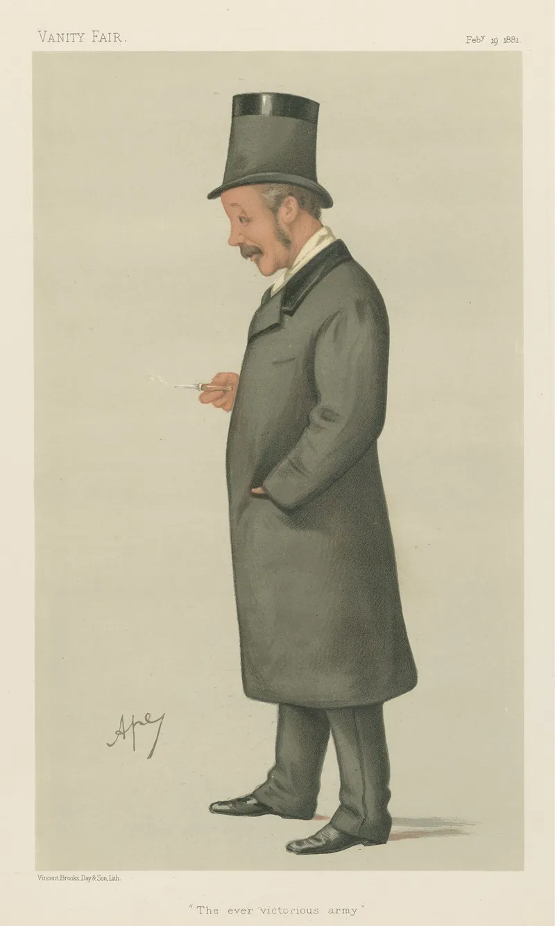 Military And Navy The Ever Victorious Army Lt Colonel Charles George Gordon February 19 1881 by Carlo Pellegrini - Canvas Print