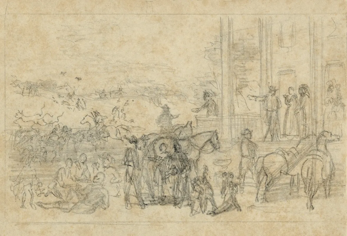 Military Encampment At Plantation House