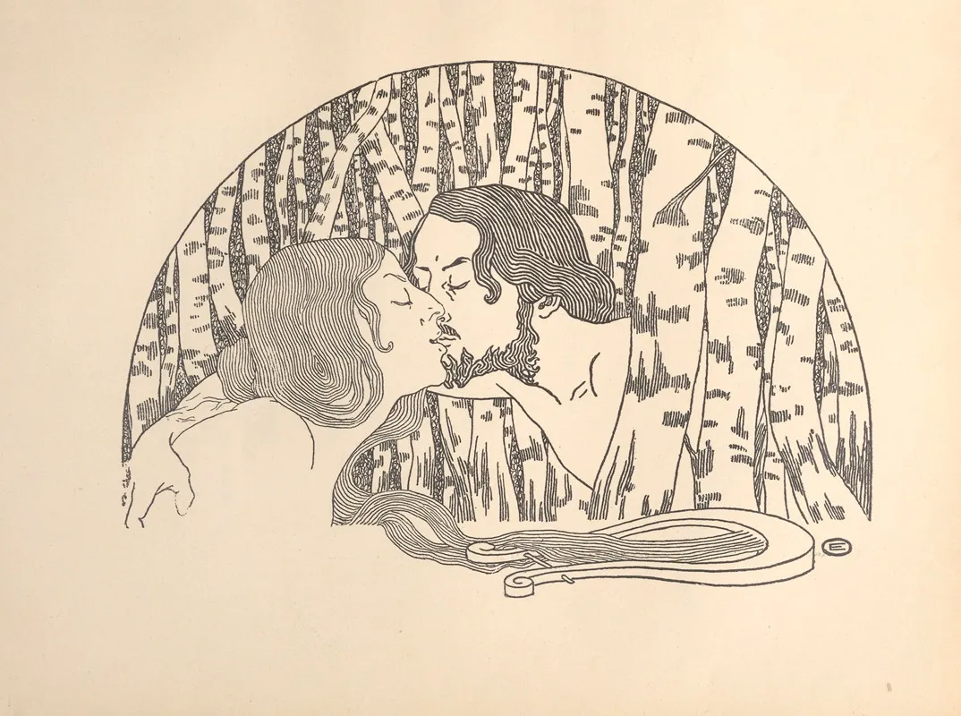 Milosc Pl 6 by Edward Okuń - Canvas Print