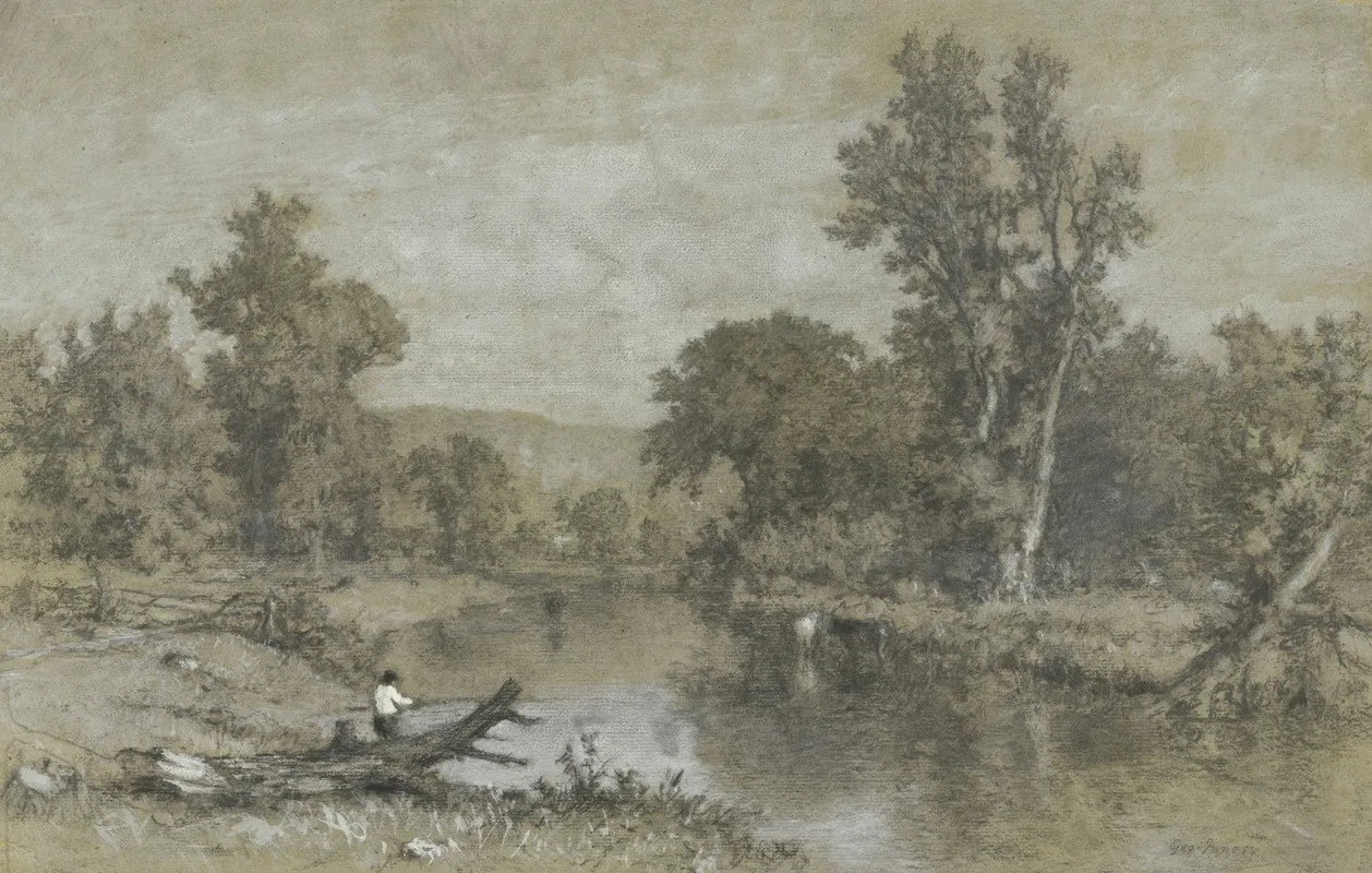 Milton New York by George Inness - Canvas Print