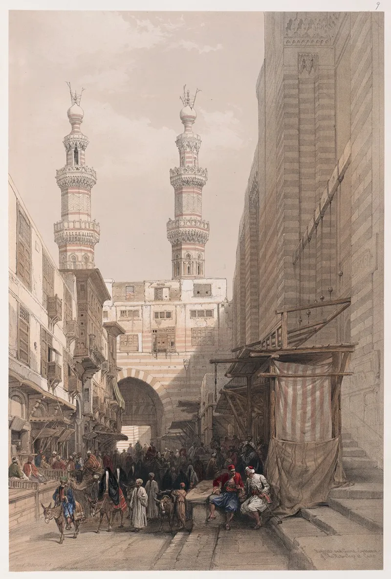 Minarets And Grand Entrance Of The Metwaleys At Cairo