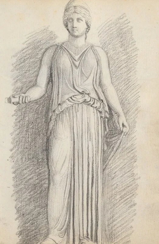 Minerva Palazzo Giustiniani Rome by John Flaxman - Canvas Print