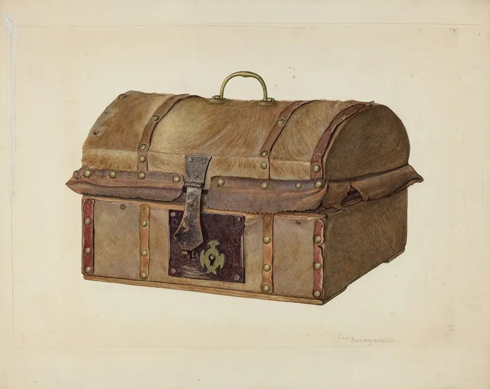 Miniature Chest by Carl Buergerniss - Canvas Print