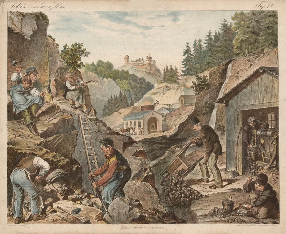 Mining And Quarrying by A. Toller - Canvas Print