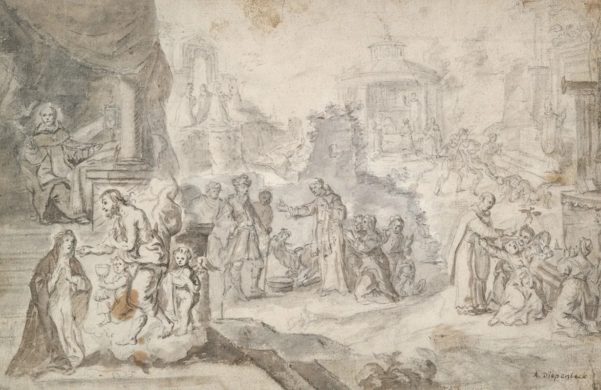 Miracles Of The Host by Style of Abraham van Diepenbeeck - Canvas Print