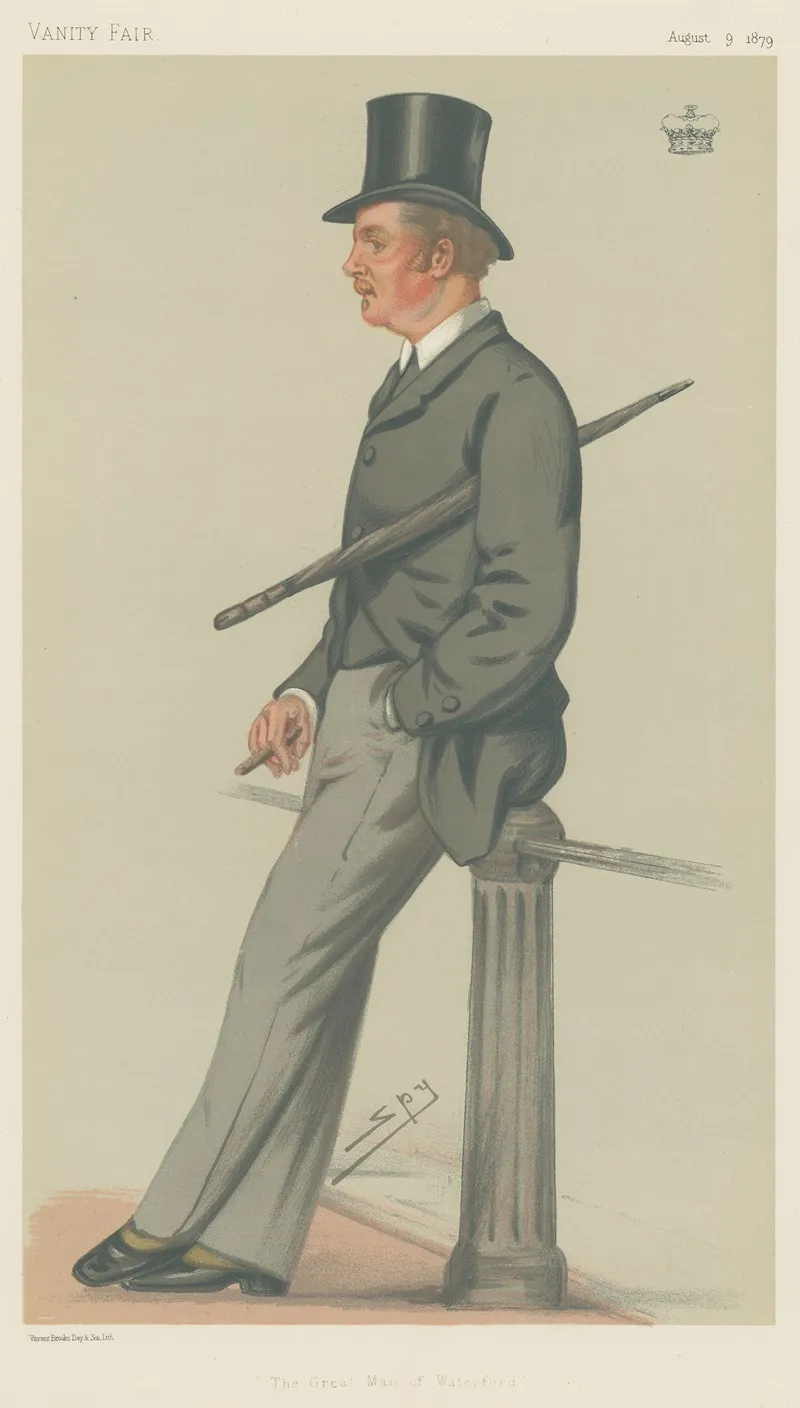 Miscellaneous The Great Man Of Waterford The Marquis Of Waterford August 9 1879 by Leslie Matthew Ward - Canvas Print