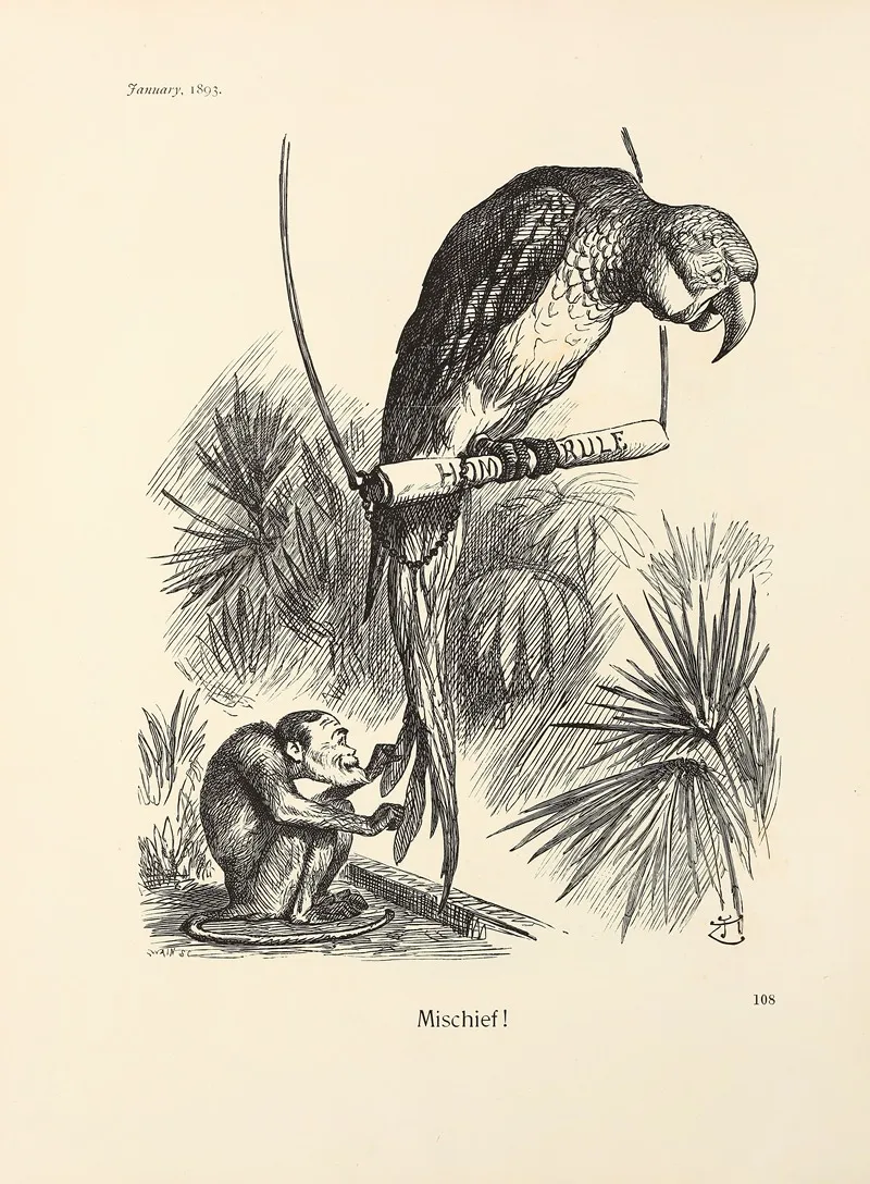 Mischief by Sir John Tenniel - Canvas Print