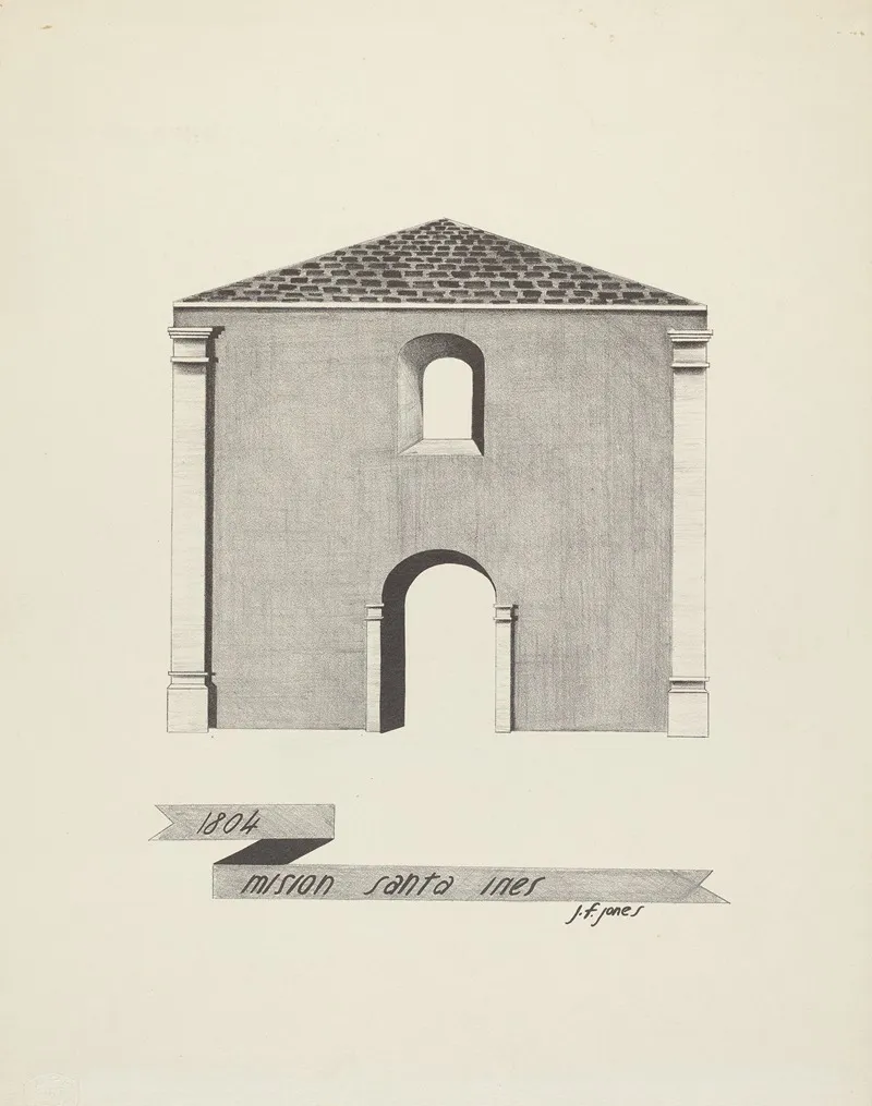 Mision Santa Ines by James Jones - Canvas Print