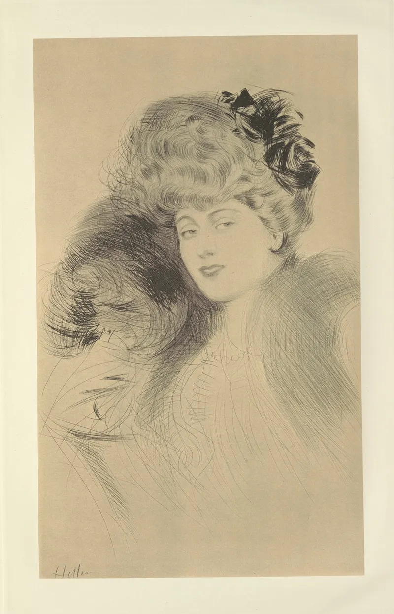 Miss A by Paul César Helleu - Canvas Print