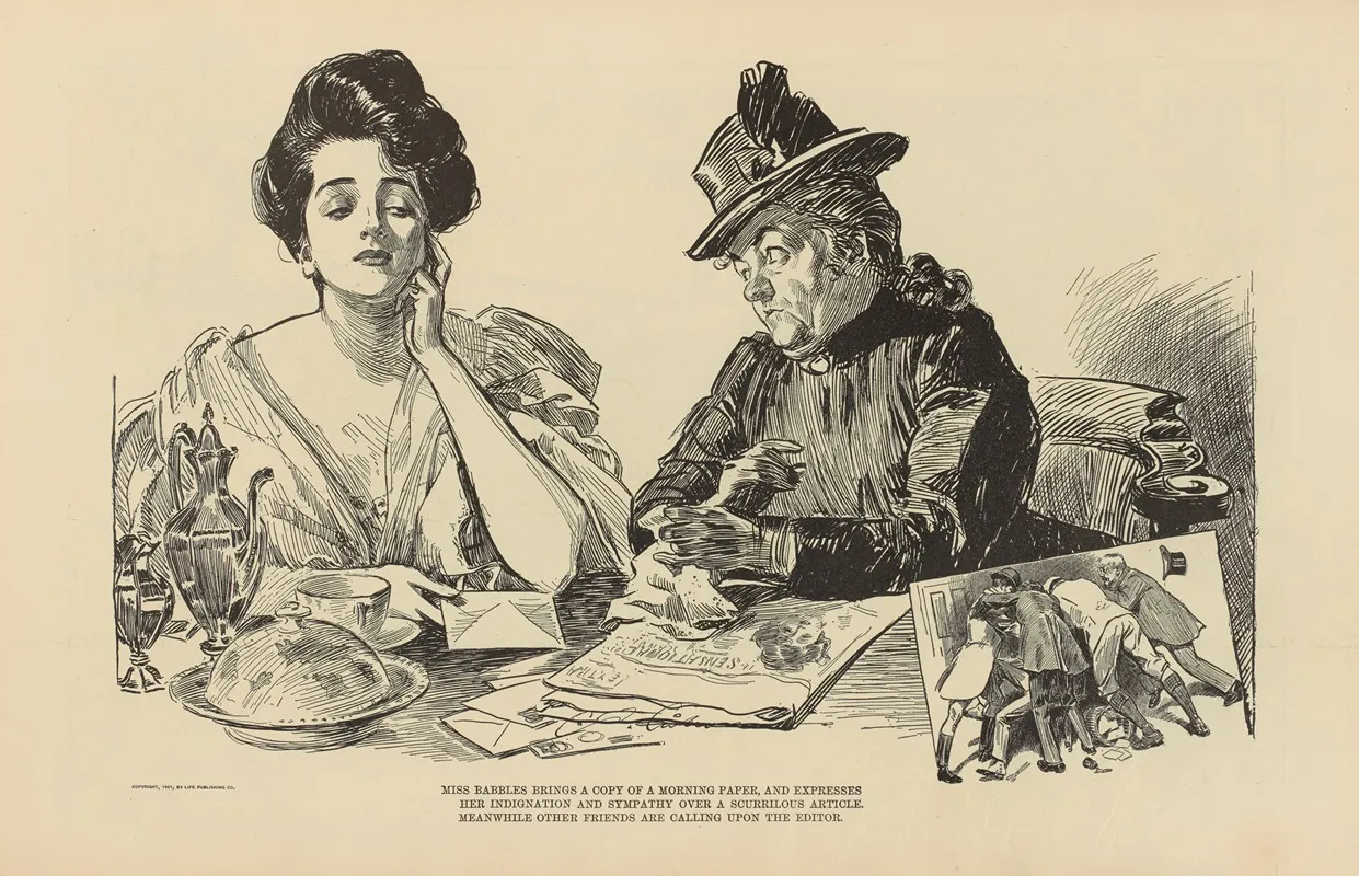 Miss Babbles Brings A Copy Of A Morning Paper