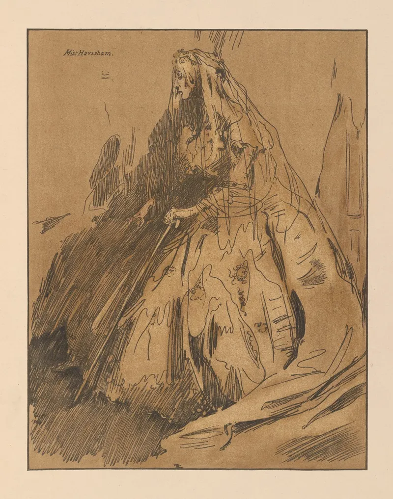 Miss Havisham by William Nicholson - Canvas Print