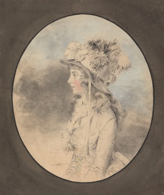 Miss Nott by John Downman - Canvas Print