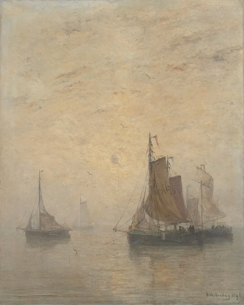 Misty Weather by Hendrik Willem Mesdag - Canvas Print
