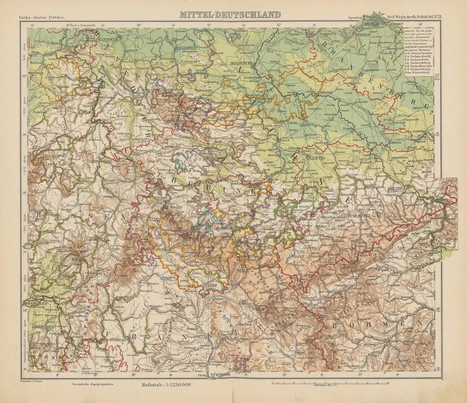 Mittel Deutschland‎ by Emil von Sydow - Canvas Print