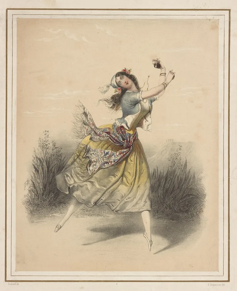 Mlle Laprairie Pas Grec by Eugène Charles François Guérard - Canvas Print