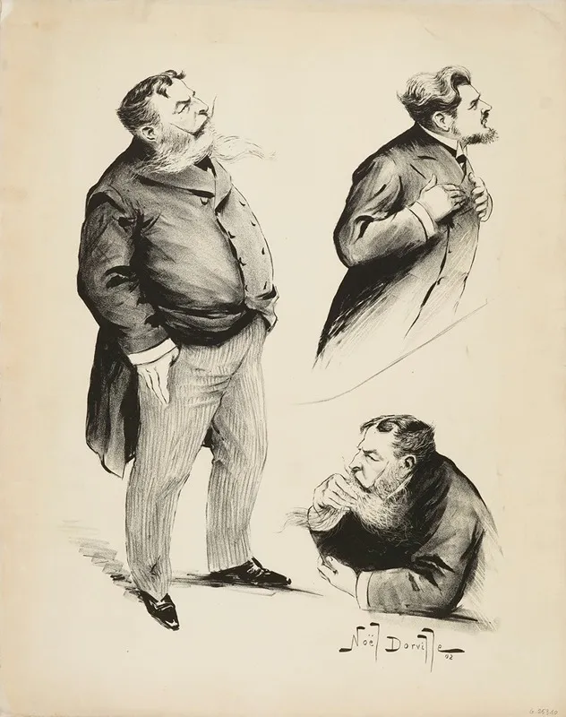 Mm Jaluzot Et Et Paul Beauregard by Noël Dorville - Canvas Print