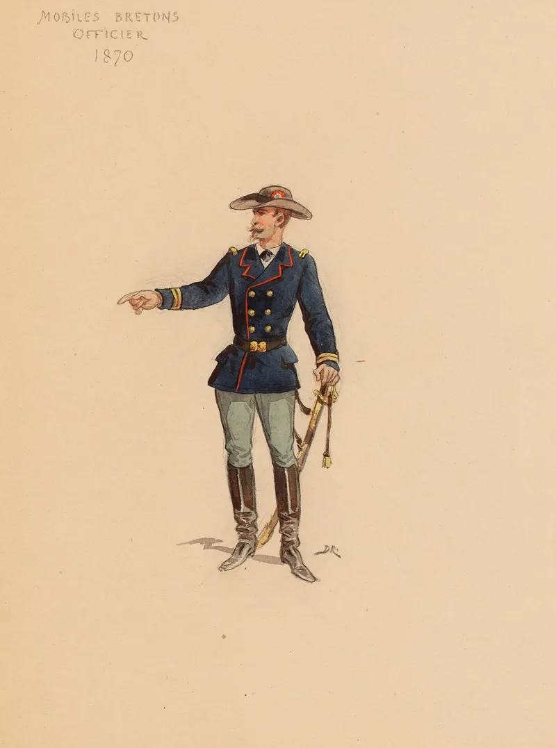 Mobiles Bretons Officier 1870