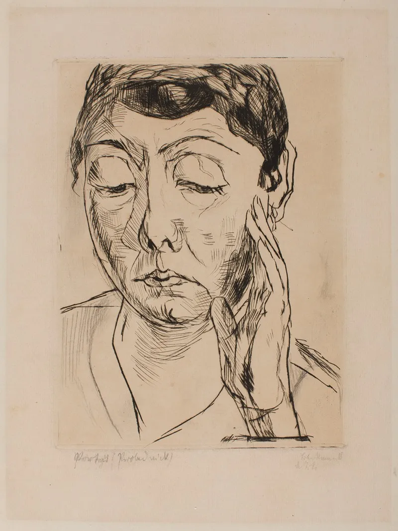 Model 9 by Max Beckmann - Canvas Print