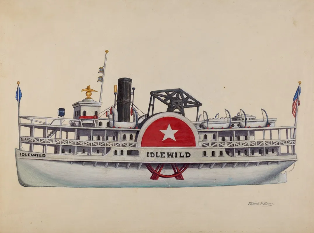 Model Ship Idlewild by Frank Gray - Canvas Print