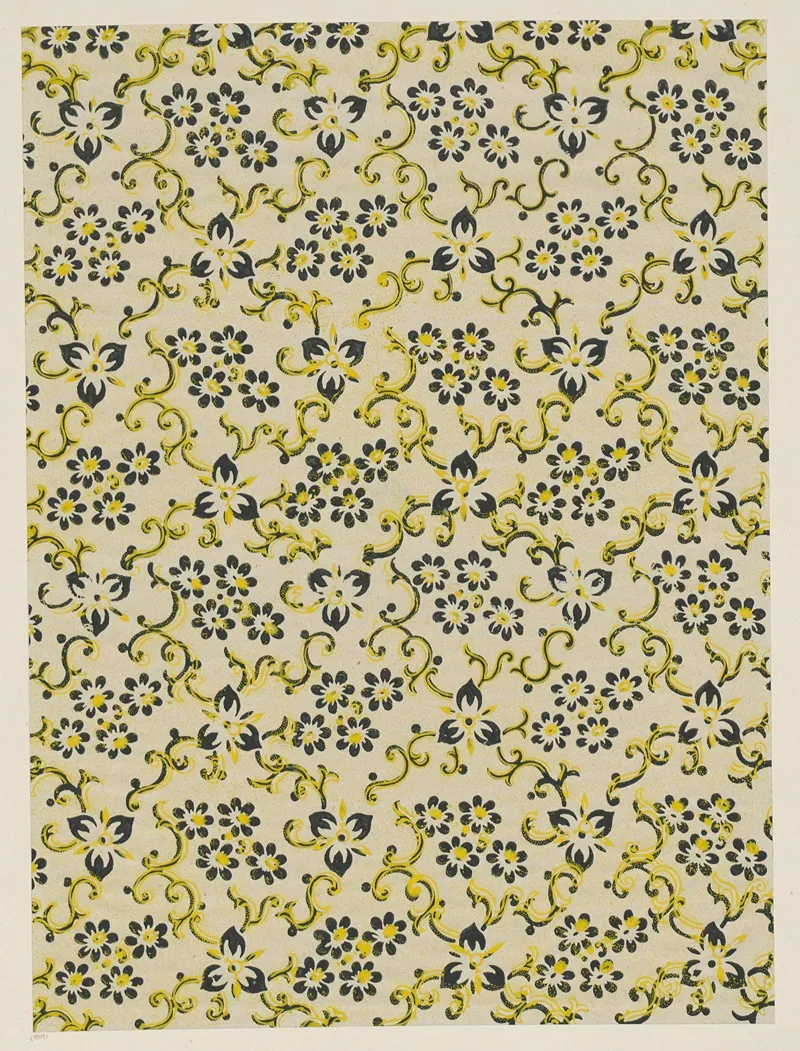 Modeldruckpapier Florales Rautenmuster