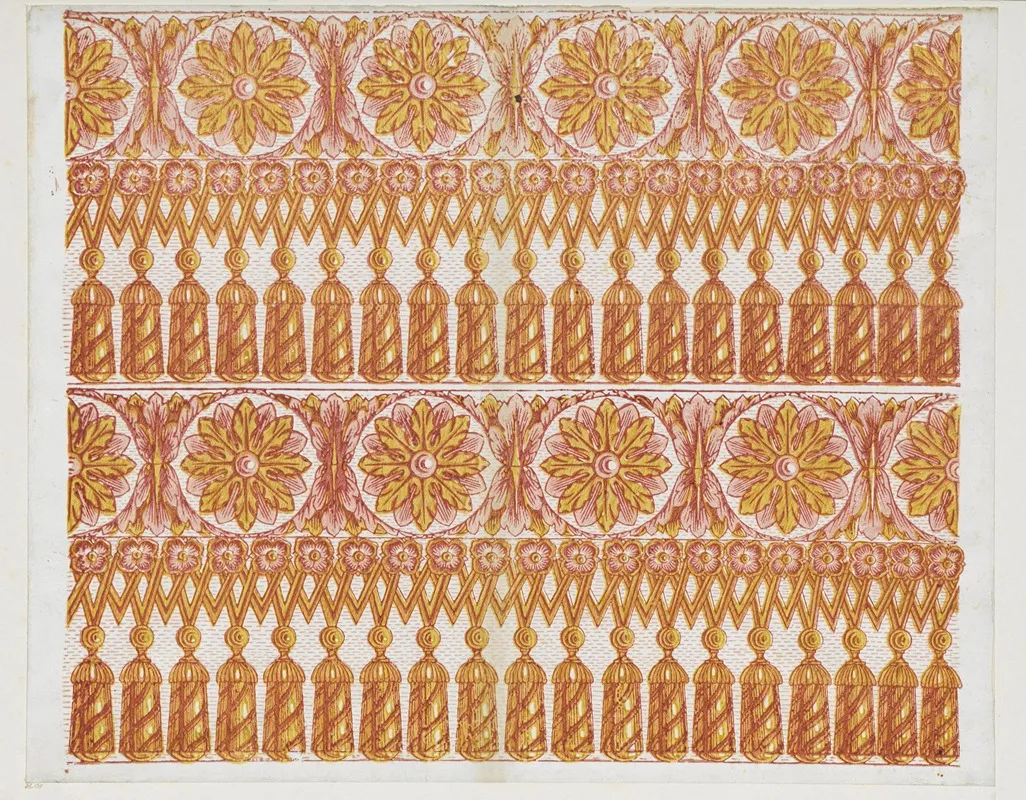 Modeldruckpapier Grosfigurige Musterbander 6 by Remondini - Canvas Print