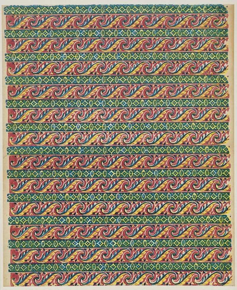 Modeldruckpapier Streifenmuster by Remondini - Canvas Print