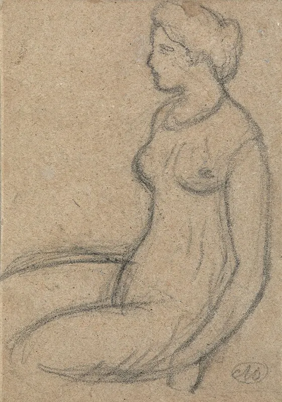 Modele Assis by Aristide Maillol - Canvas Print