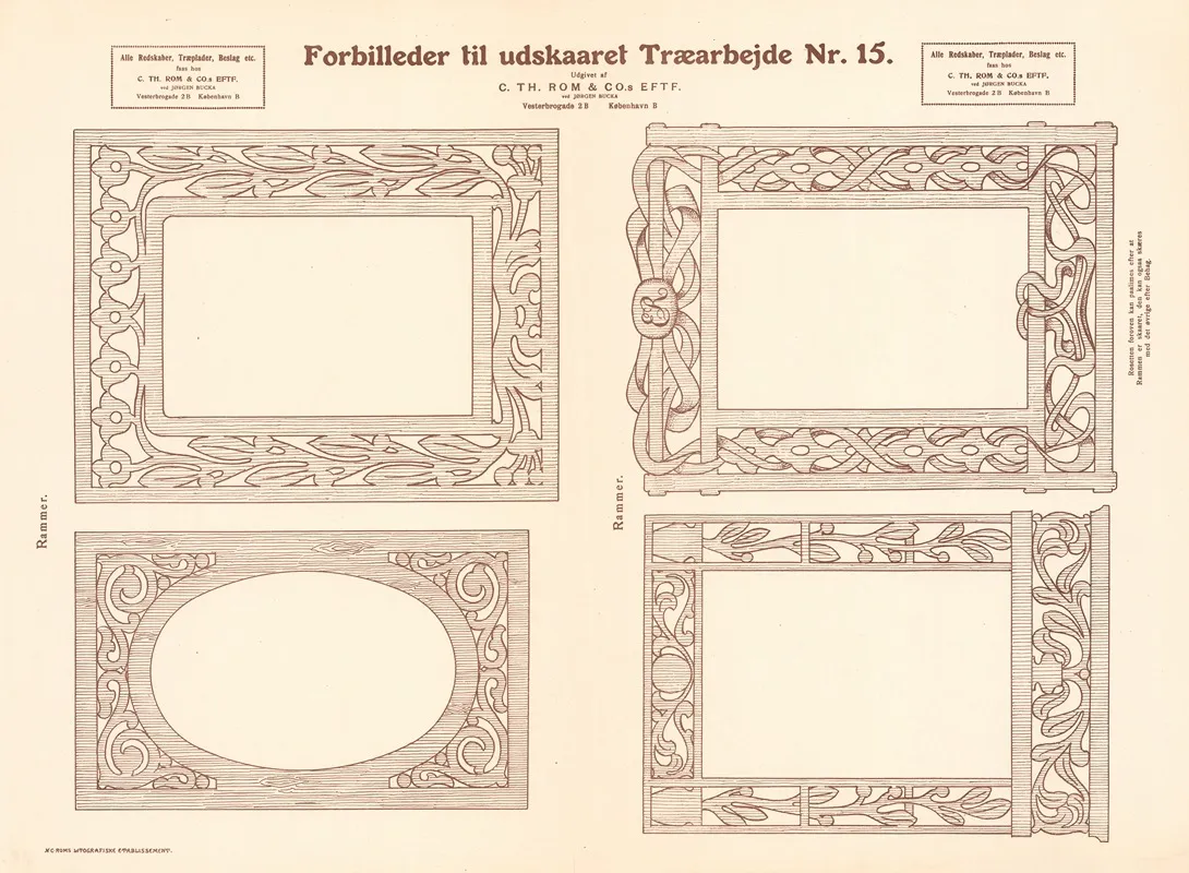 Models For Carved Woodwork Pl 15 by Jørgen Bucka - Canvas Print