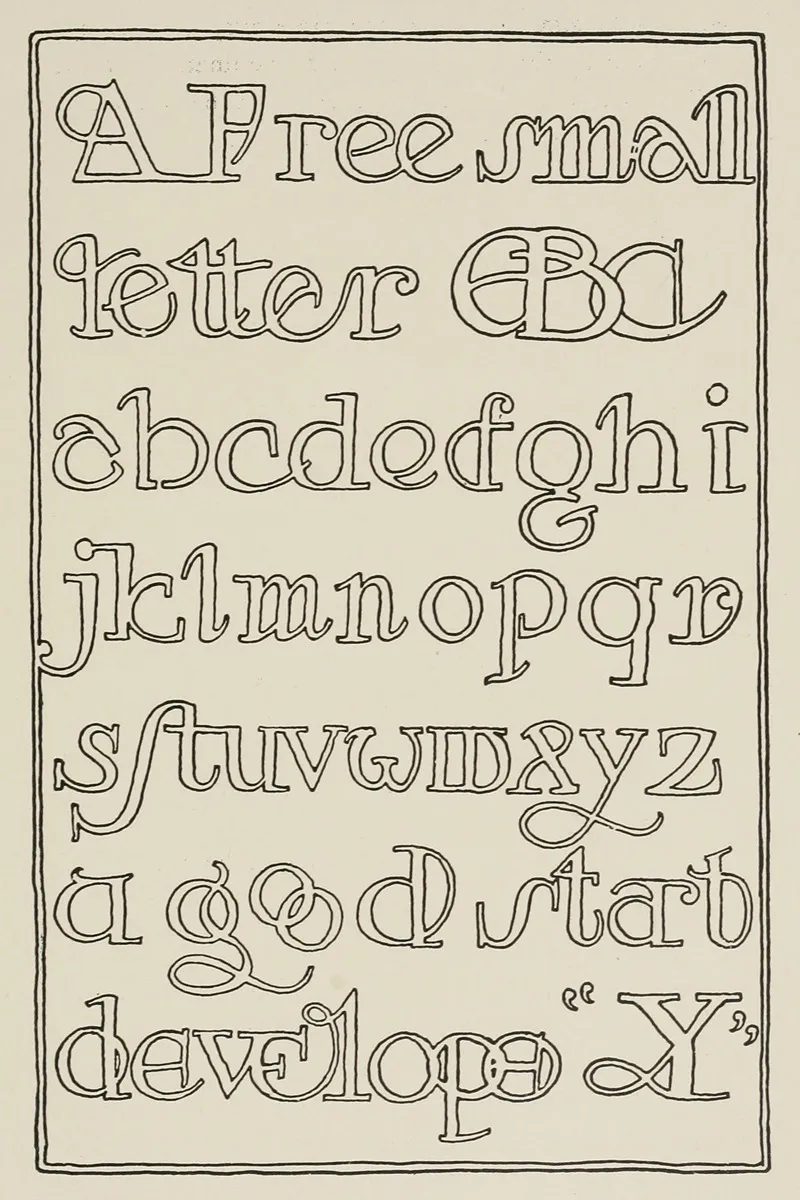 Modern American Small Letters 3 by Frank Chouteau Brown - Canvas Print